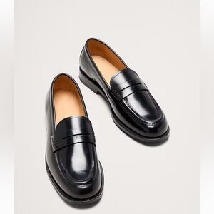 Banana Republic Dark Brown Leather Penny Loafers